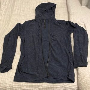 Lululemon Blue Stretch Hooded Full Zip Sweatshirt Hoodie Activewear Small